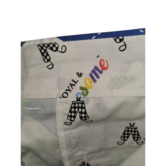 Royal & Awesome Blues On The Greens Argyle Golf Pants 36/30 Polyester Mens NWT - Picture 7 of 11